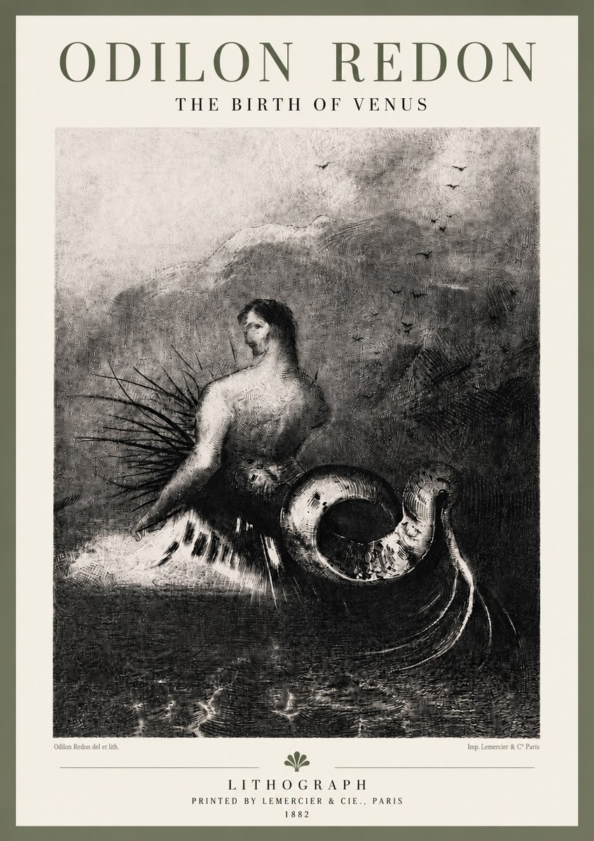 Odilon Redon The Birth of Venus No6 - Juliste