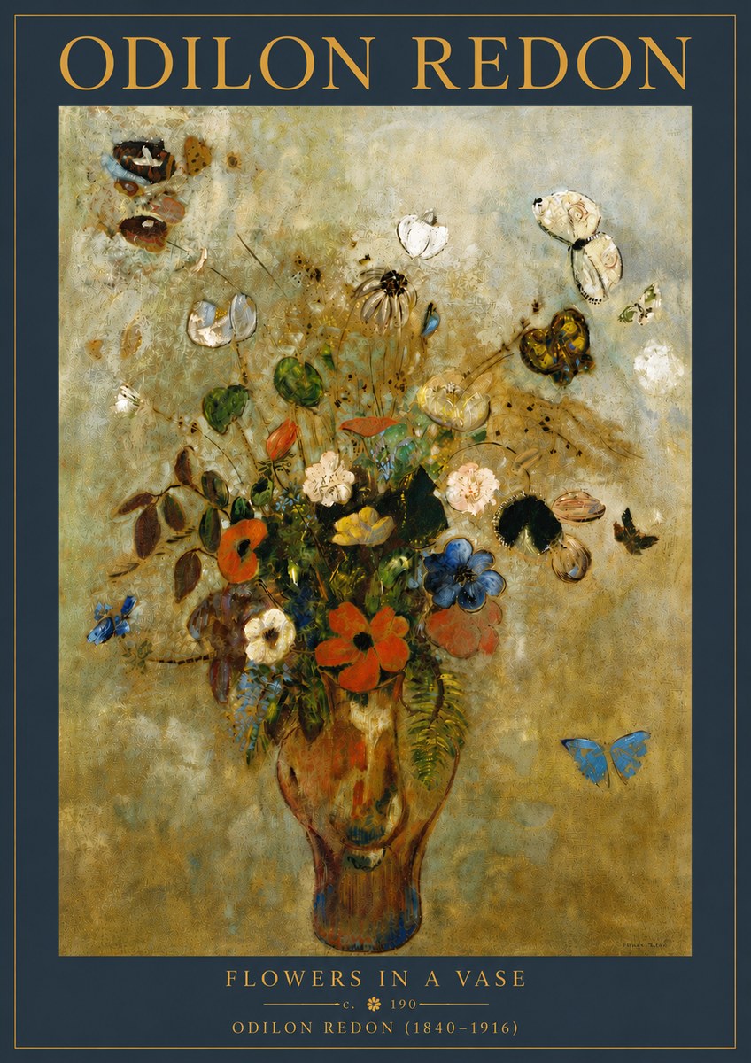 Odilon Redon Flowers in a Vase I No6 - Juliste