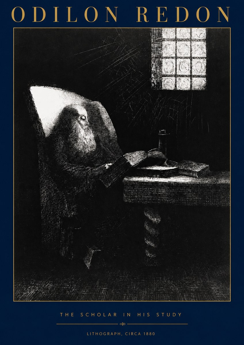 Odilon Redon The Scholar in His Study No2 - Juliste