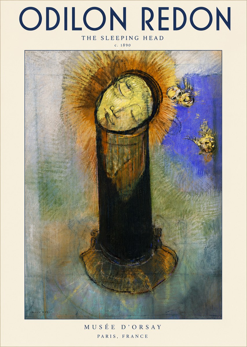 Odilon Redon The Sleeping Head No5 - Juliste