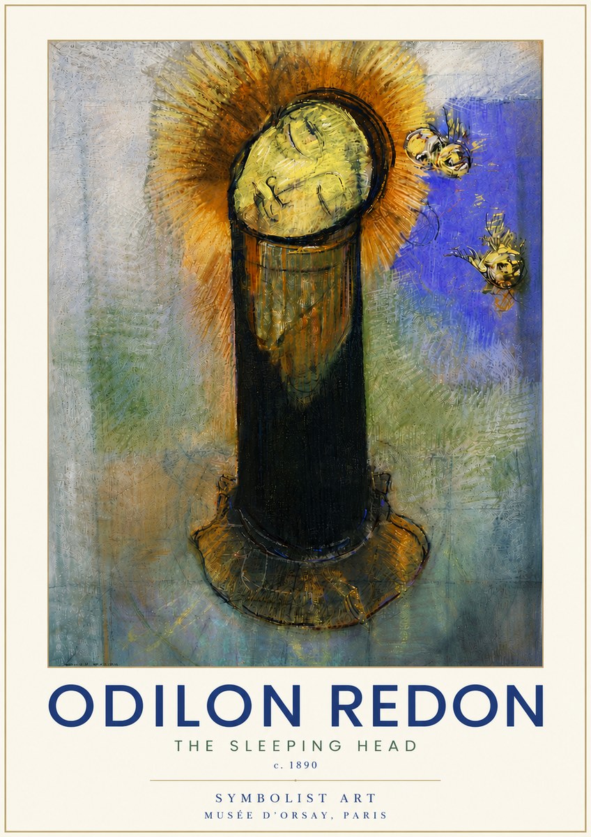 Odilon Redon The Sleeping Head No6 - Juliste