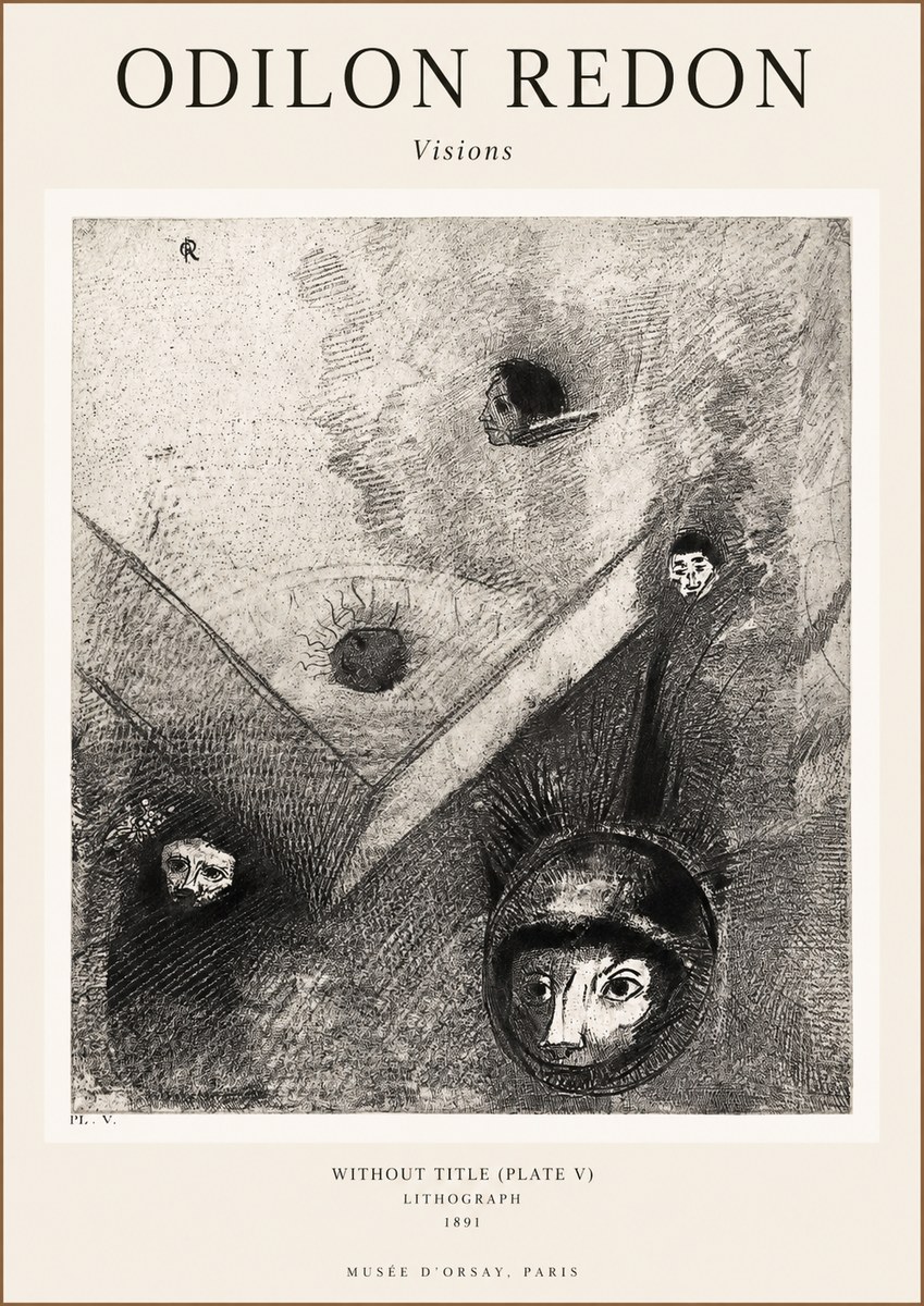 Odilon Redon Without Title (Plate V) No1 - Juliste