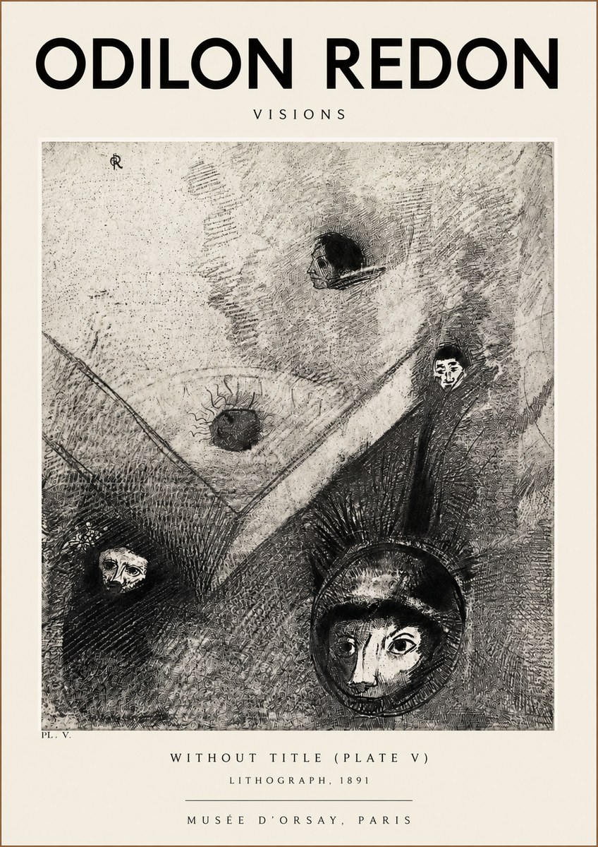 Odilon Redon Without Title (Plate V) No2 - Juliste