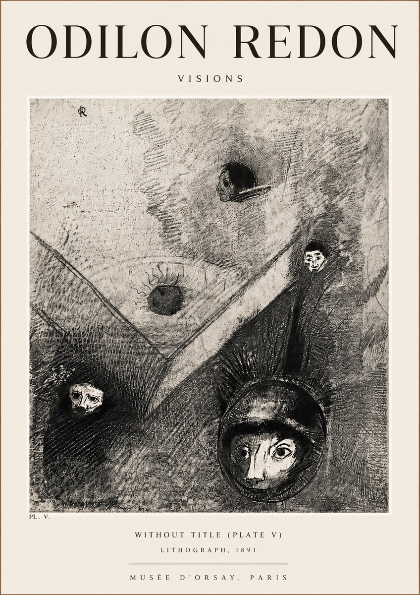 Odilon Redon Without Title (Plate V) No4 - Juliste