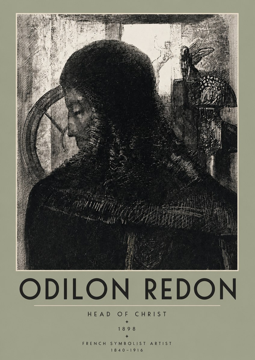 Odilon Redon Head of Christ II No2 - Juliste