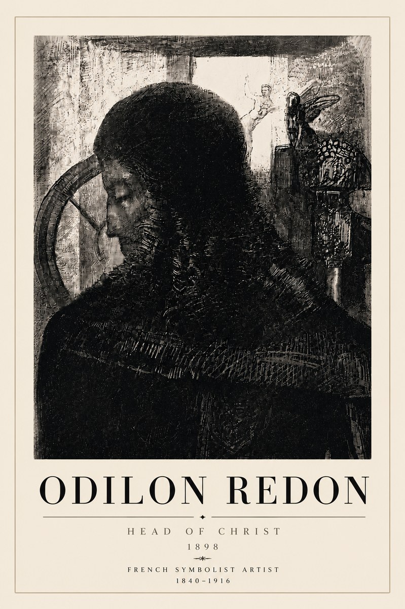 Odilon Redon Head of Christ II No6 - Juliste