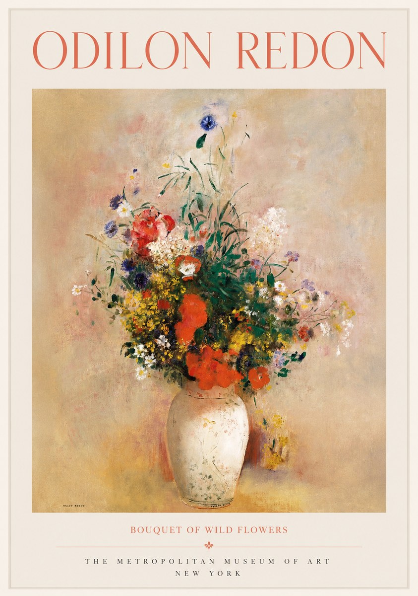 Odilon Redon Bouquet of Wild Flowers II No1 - Juliste