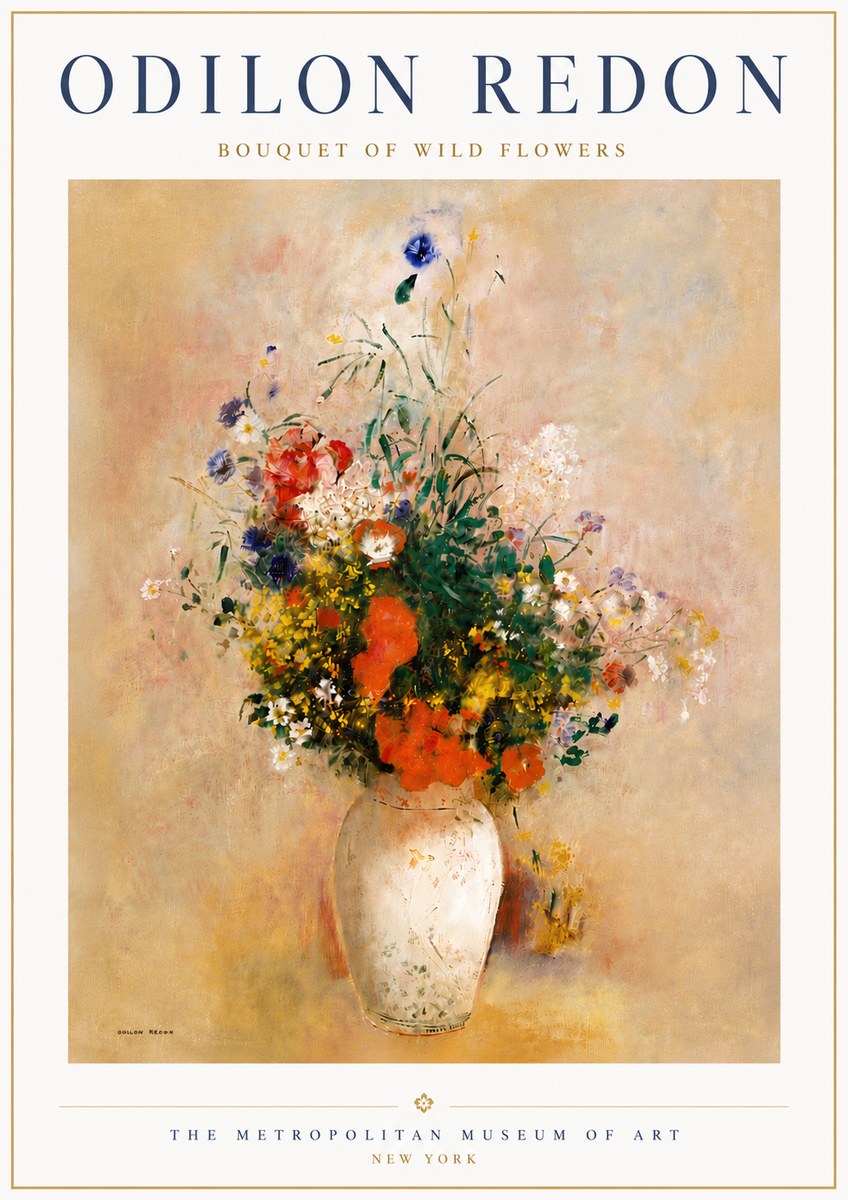 Odilon Redon Bouquet of Wild Flowers II No6 - Juliste