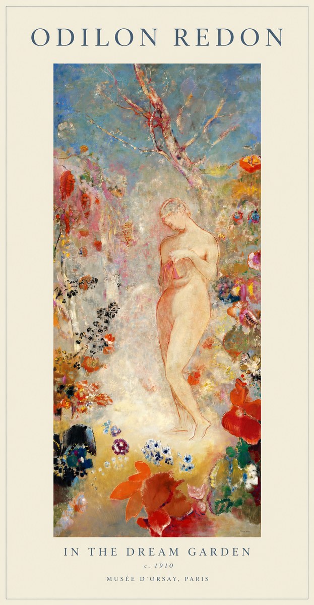 Odilon Redon In the Dream Garden No1 - Juliste