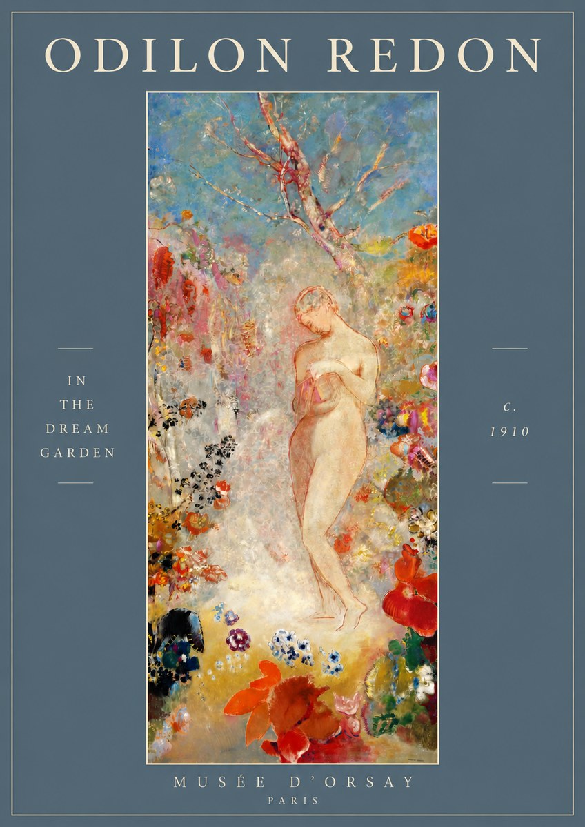 Odilon Redon In the Dream Garden No2 - Juliste