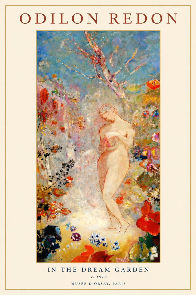 Odilon Redon In the Dream Garden No3 - Juliste