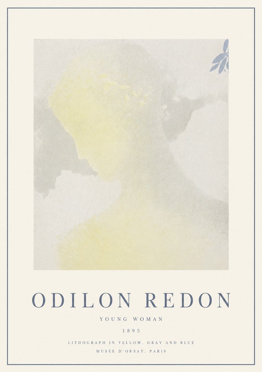 Odilon Redon Young Woman No1 - Juliste