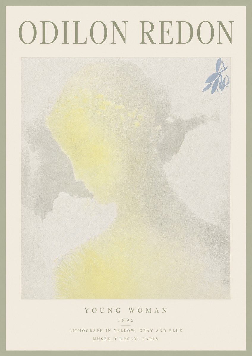 Odilon Redon Young Woman No3 - Juliste