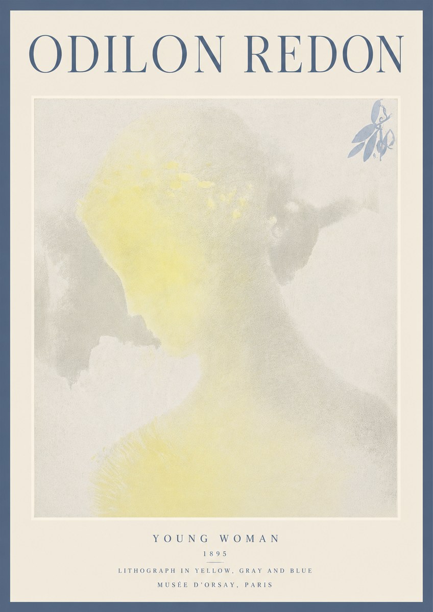 Odilon Redon Young Woman No5 - Juliste