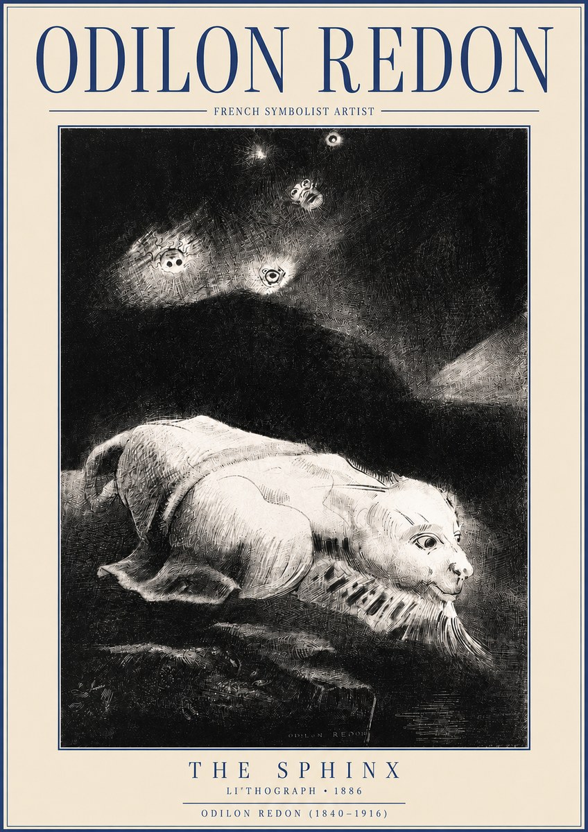 Odilon Redon The Sphinx No3 - Juliste