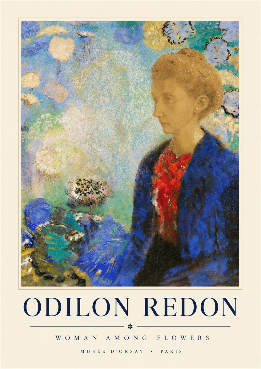 Odilon Redon Woman Among Flowers No4 - Juliste