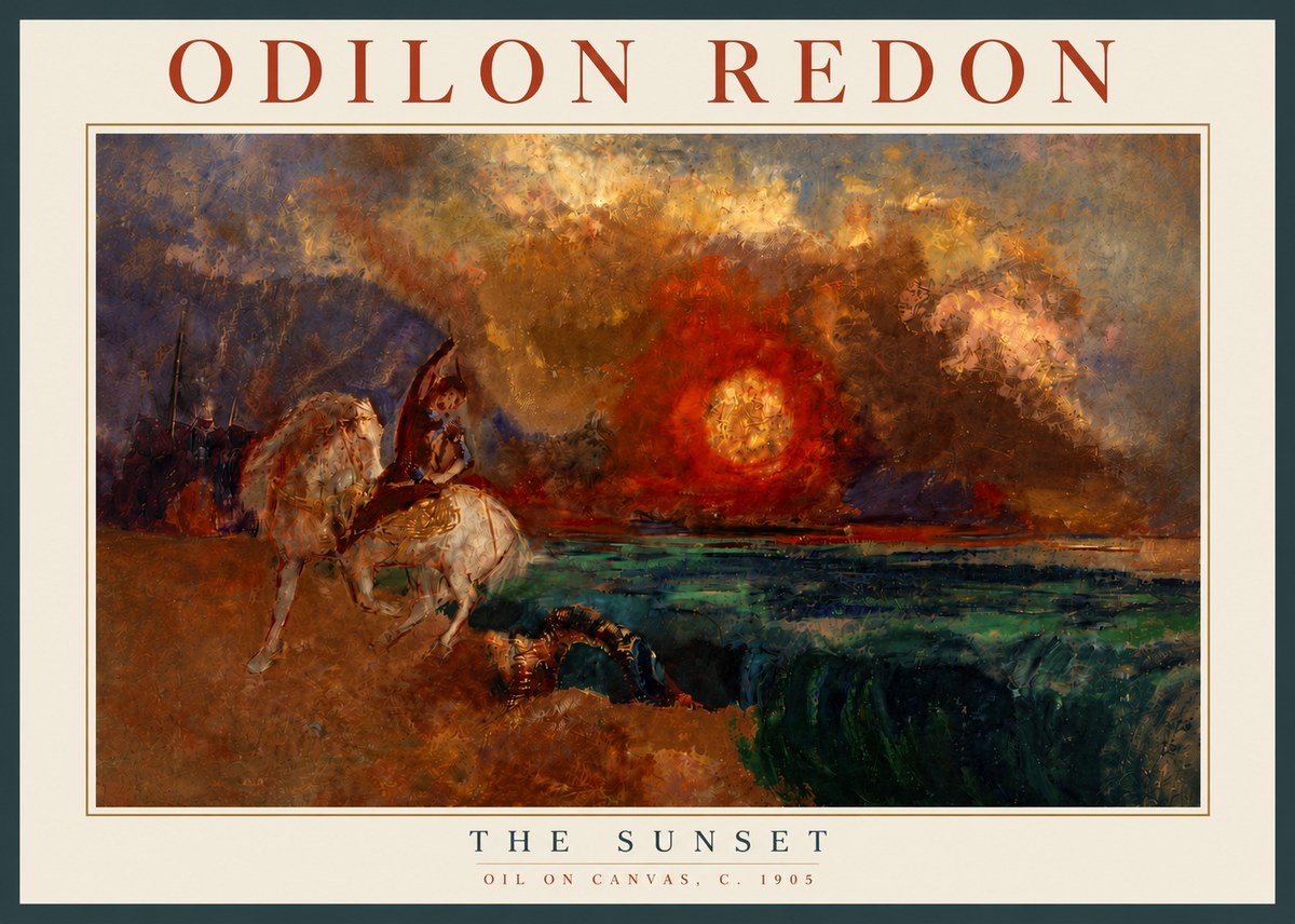 Odilon Redon The Sunset No6 - Juliste