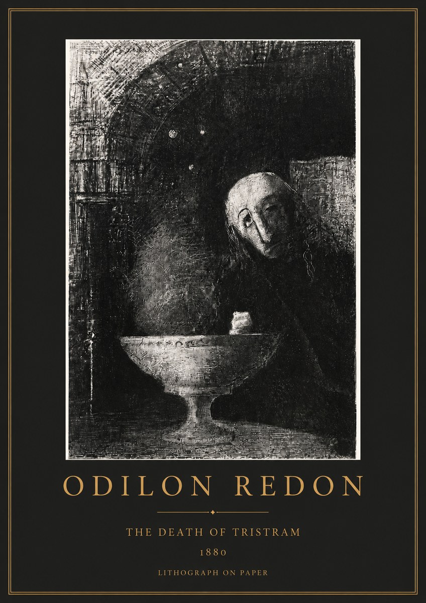 Odilon Redon The Death of Tristram No2 - Juliste