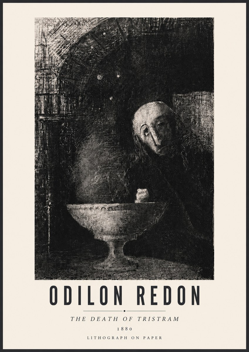 Odilon Redon The Death of Tristram No3 - Juliste
