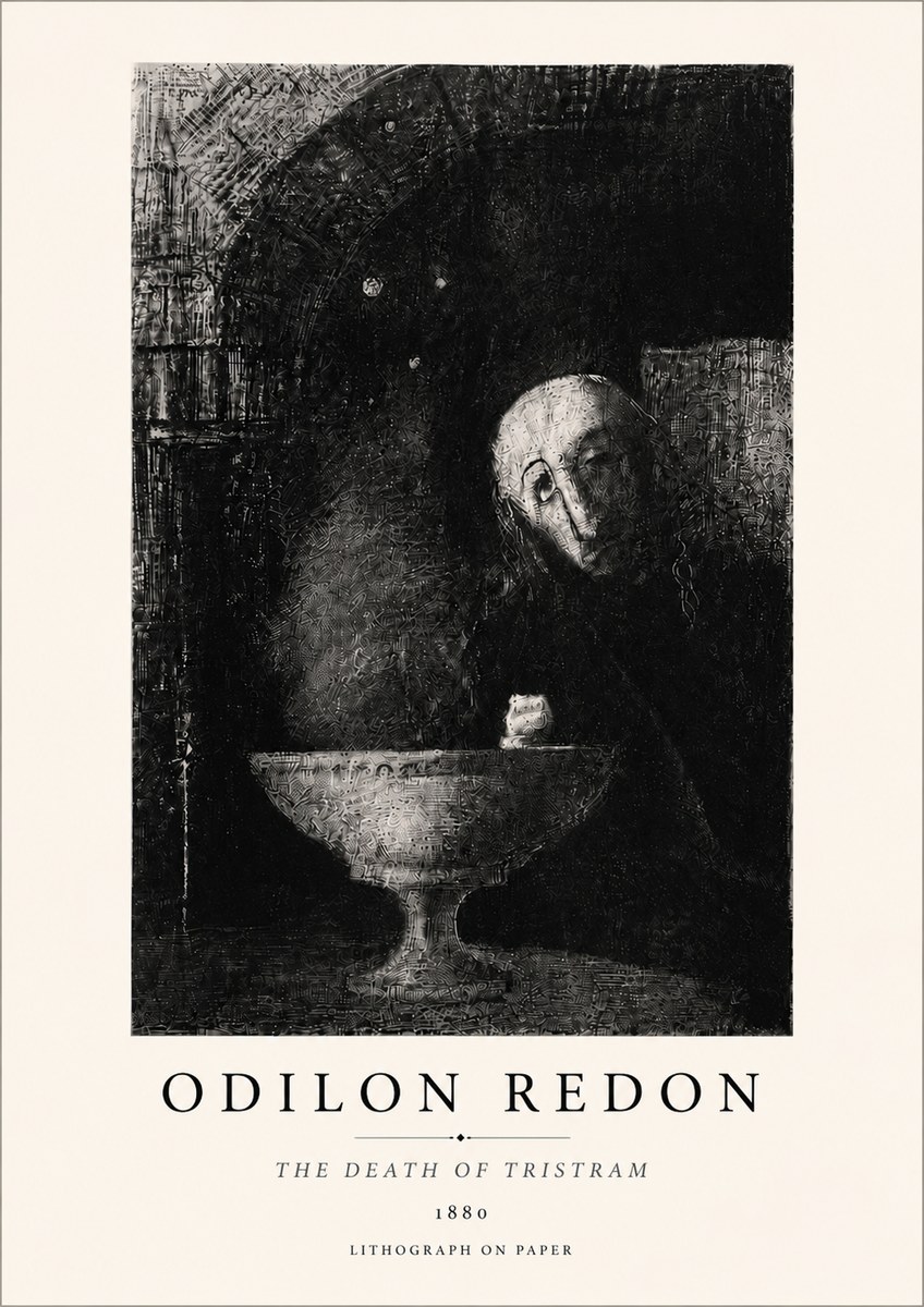 Odilon Redon The Death of Tristram No5 - Juliste