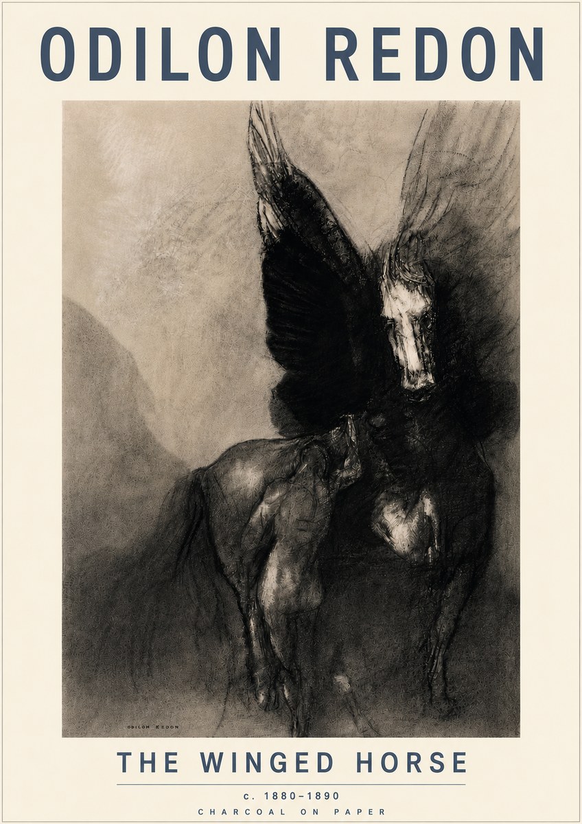 Odilon Redon The Winged Horse No3 - Juliste