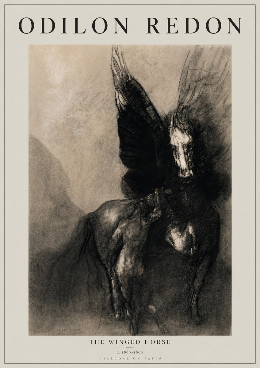 Odilon Redon The Winged Horse No5 - Juliste