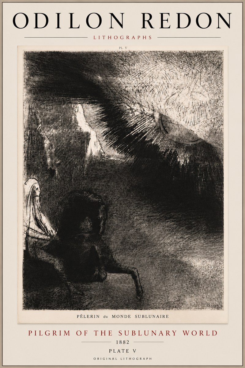 Odilon Redon Pèlerin Du Monde Sublunaire No5 - Juliste