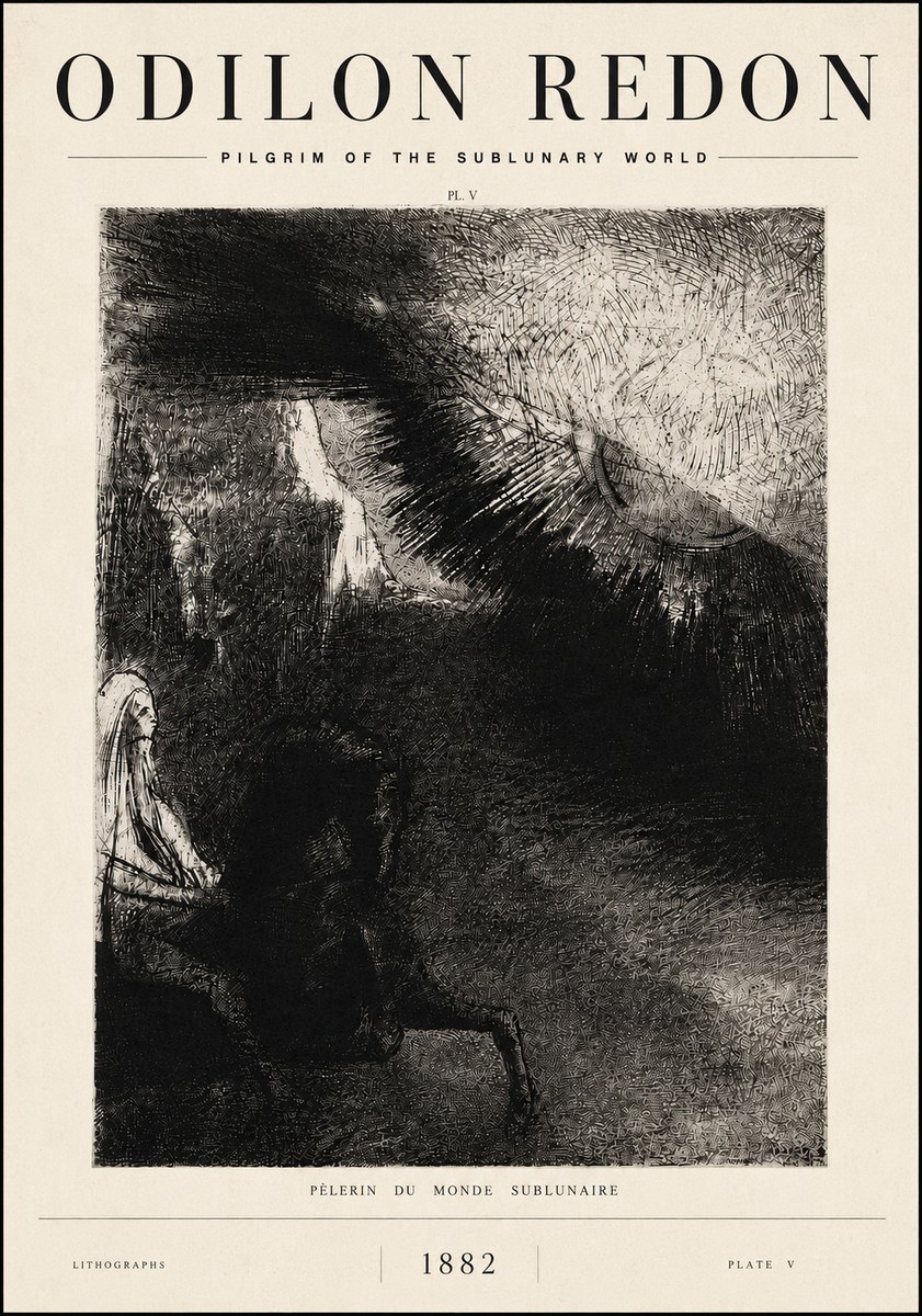 Odilon Redon Pèlerin Du Monde Sublunaire No6 - Juliste
