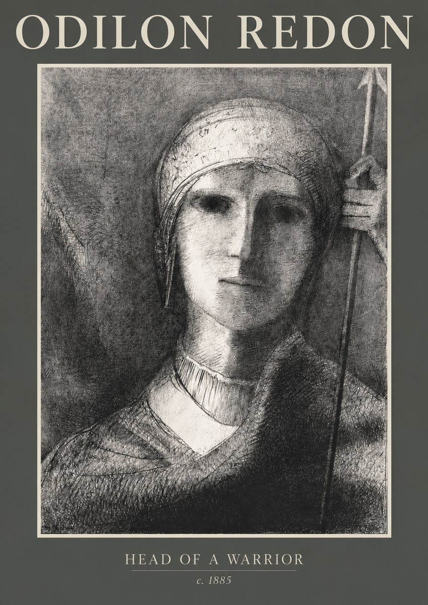 Odilon Redon Head of a Warrior No2 - Juliste
