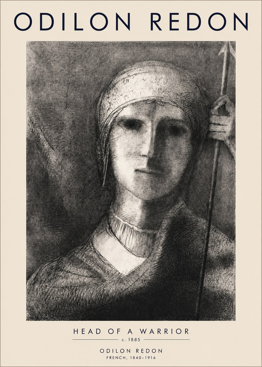 Odilon Redon Head of a Warrior No3 - Juliste