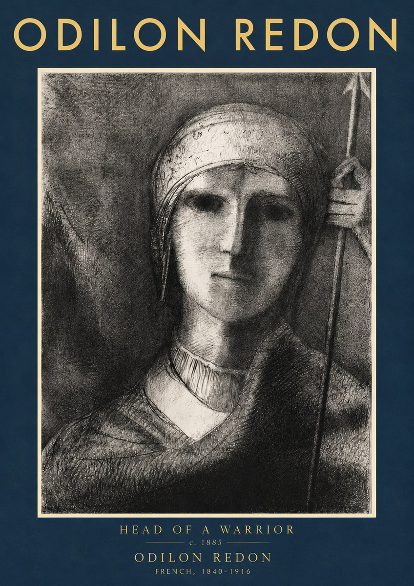 Odilon Redon Head of a Warrior No4 - Juliste