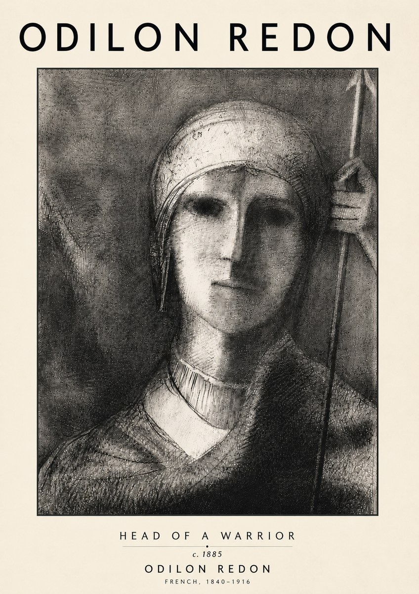 Odilon Redon Head of a Warrior No6 - Juliste