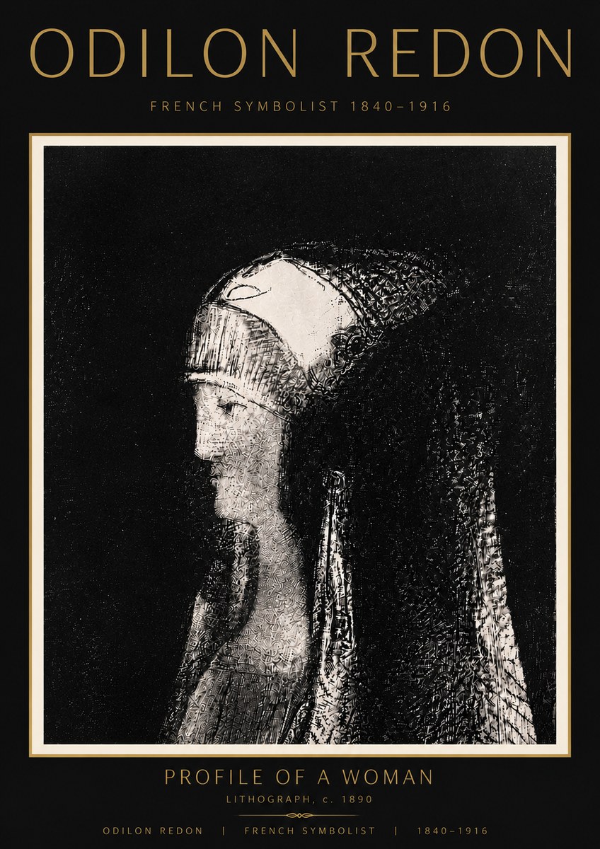 Odilon Redon Profile of a Woman No6 - Juliste