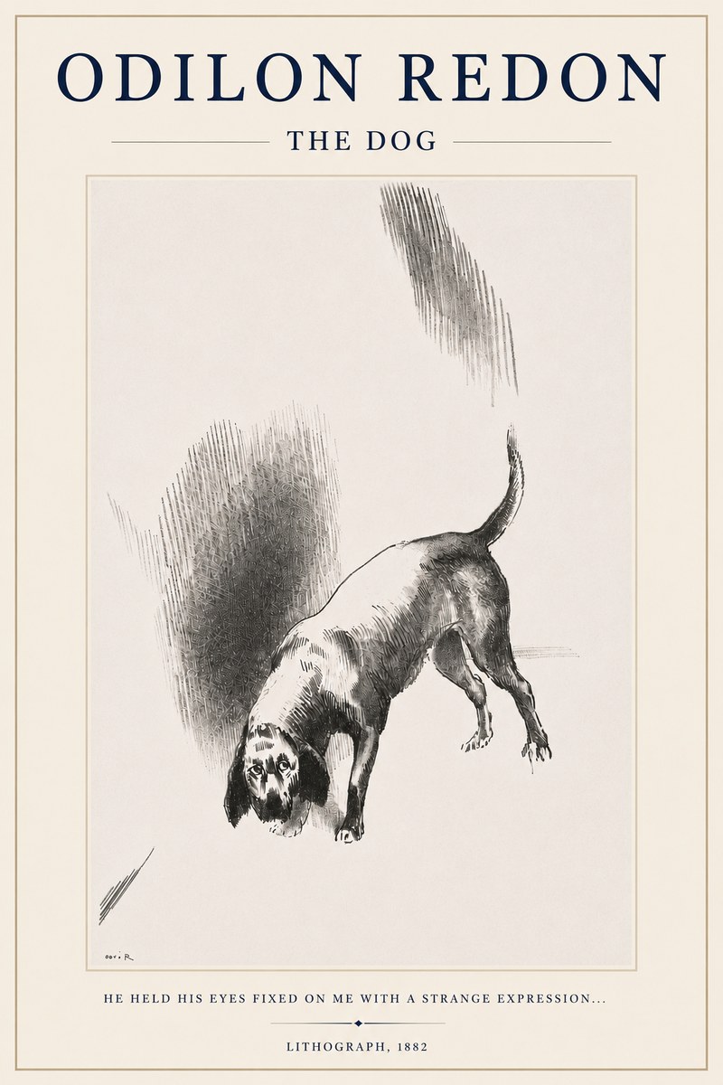 Odilon Redon The Dog No3 - Juliste