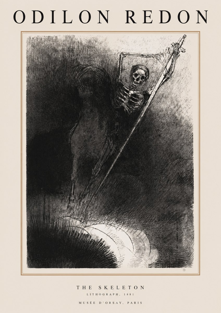 Odilon Redon The Skeleton No1 - Juliste