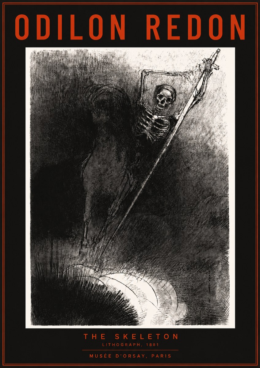Odilon Redon The Skeleton No2 - Juliste