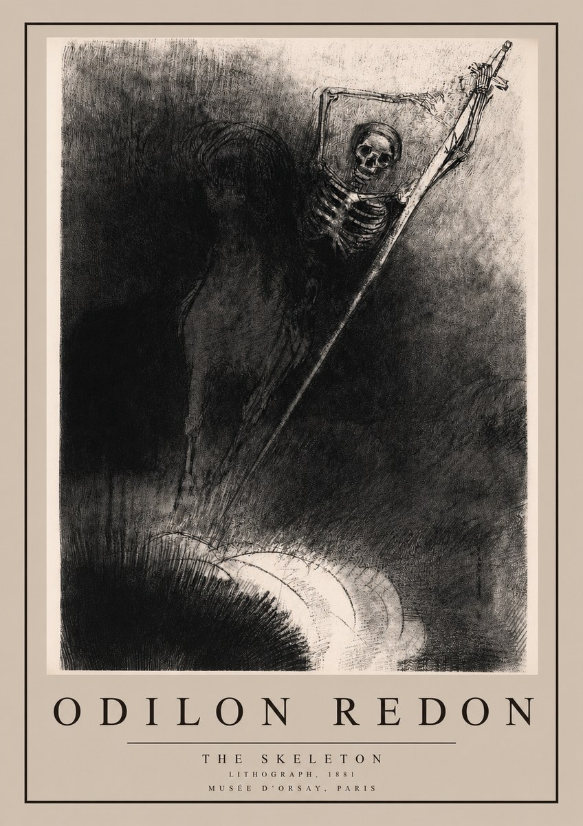 Odilon Redon The Skeleton No3 - Juliste