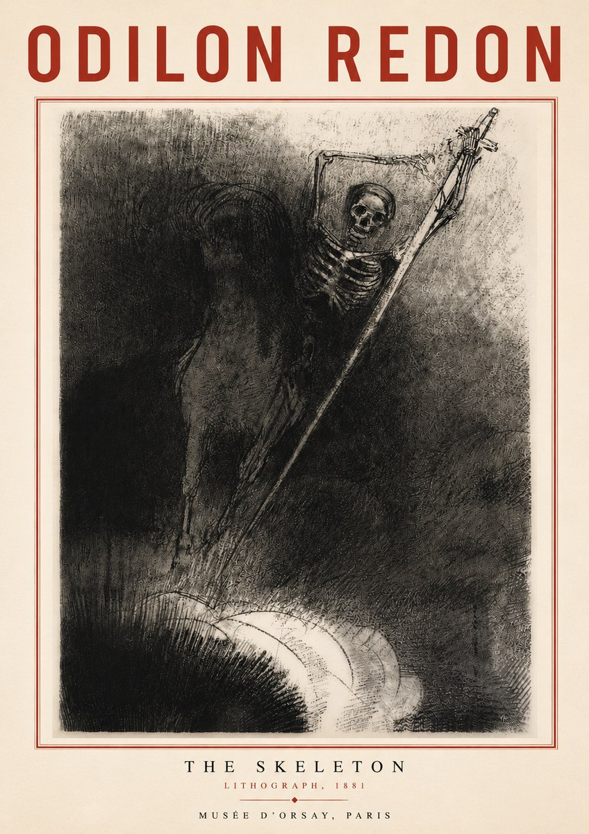 Odilon Redon The Skeleton No5 - Juliste