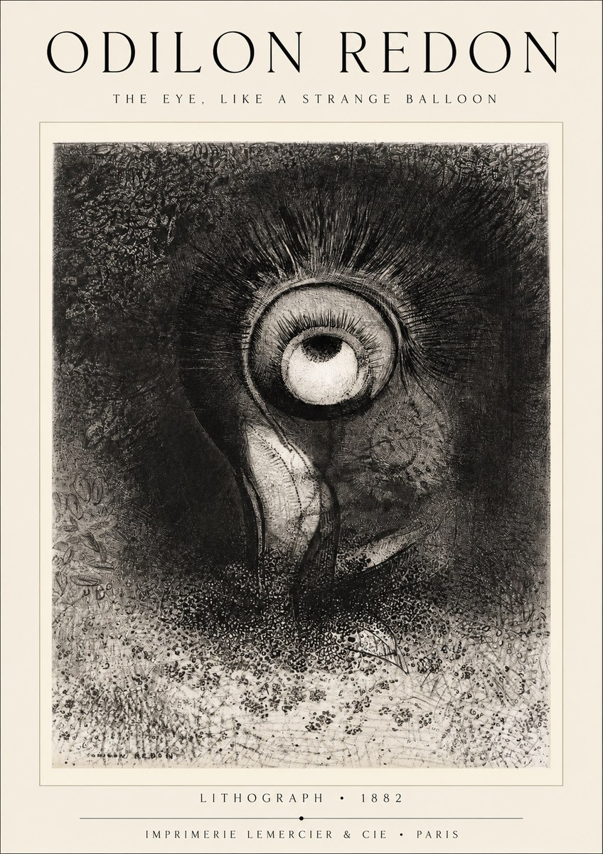 Odilon Redon The Eye, Like a Strange Balloon No1 - Juliste