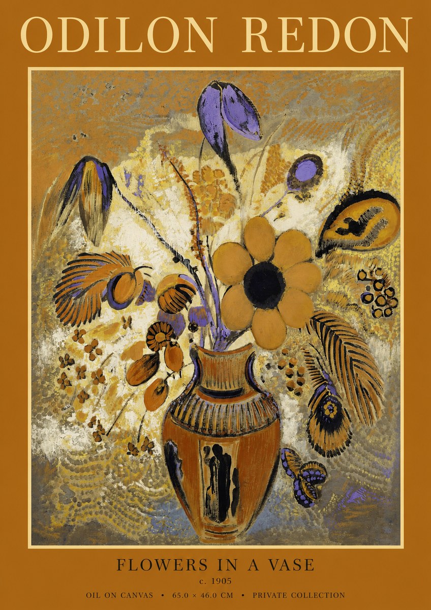 Odilon Redon Flowers in a Vase II No1 - Juliste