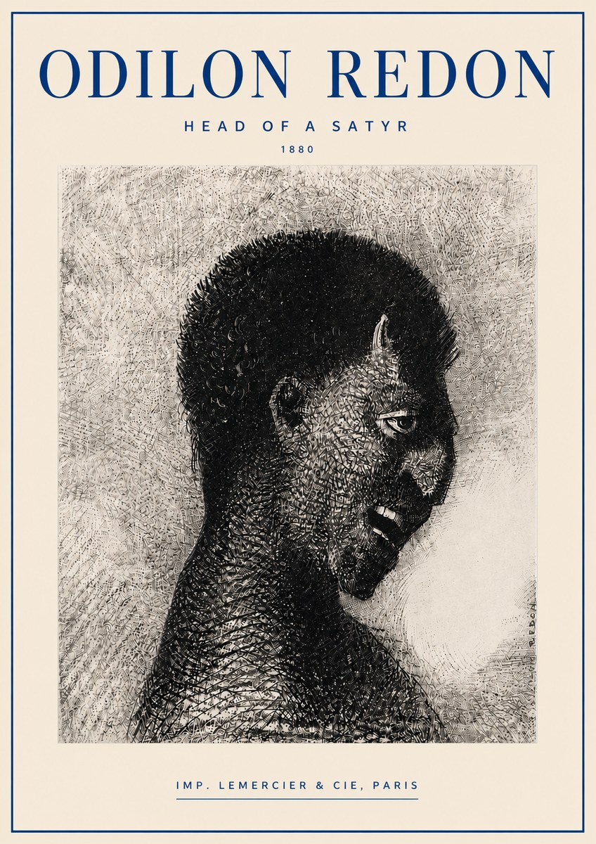 Odilon Redon Head of a Satyr No4 - Juliste