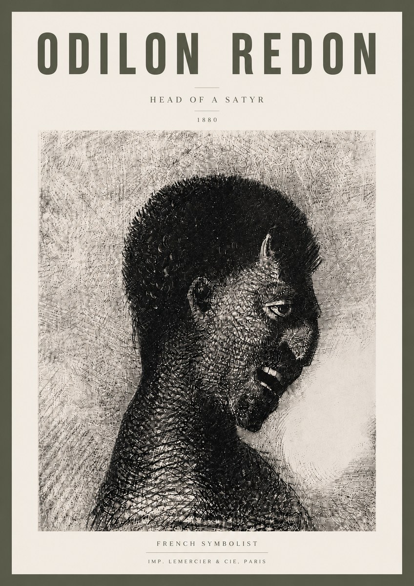Odilon Redon Head of a Satyr No5 - Juliste