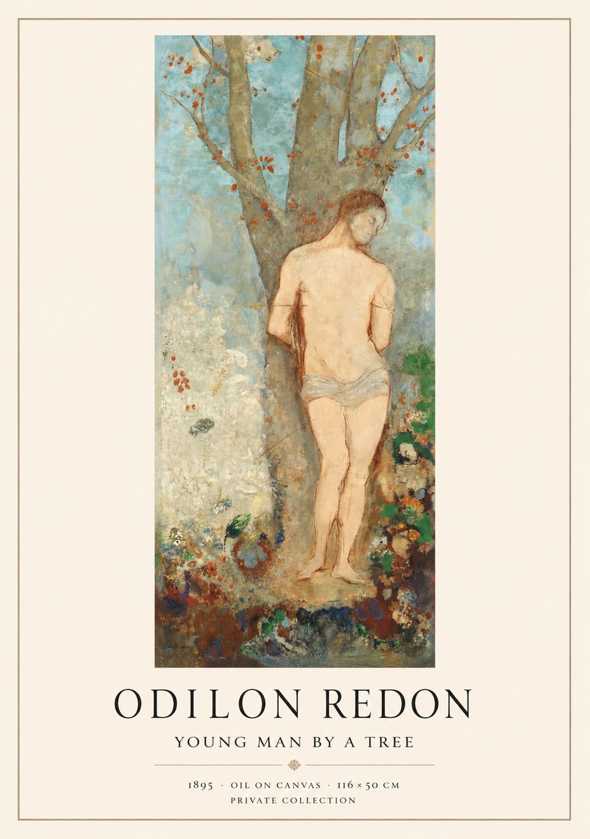 Odilon Redon Young Man by a Tree No1 - Juliste