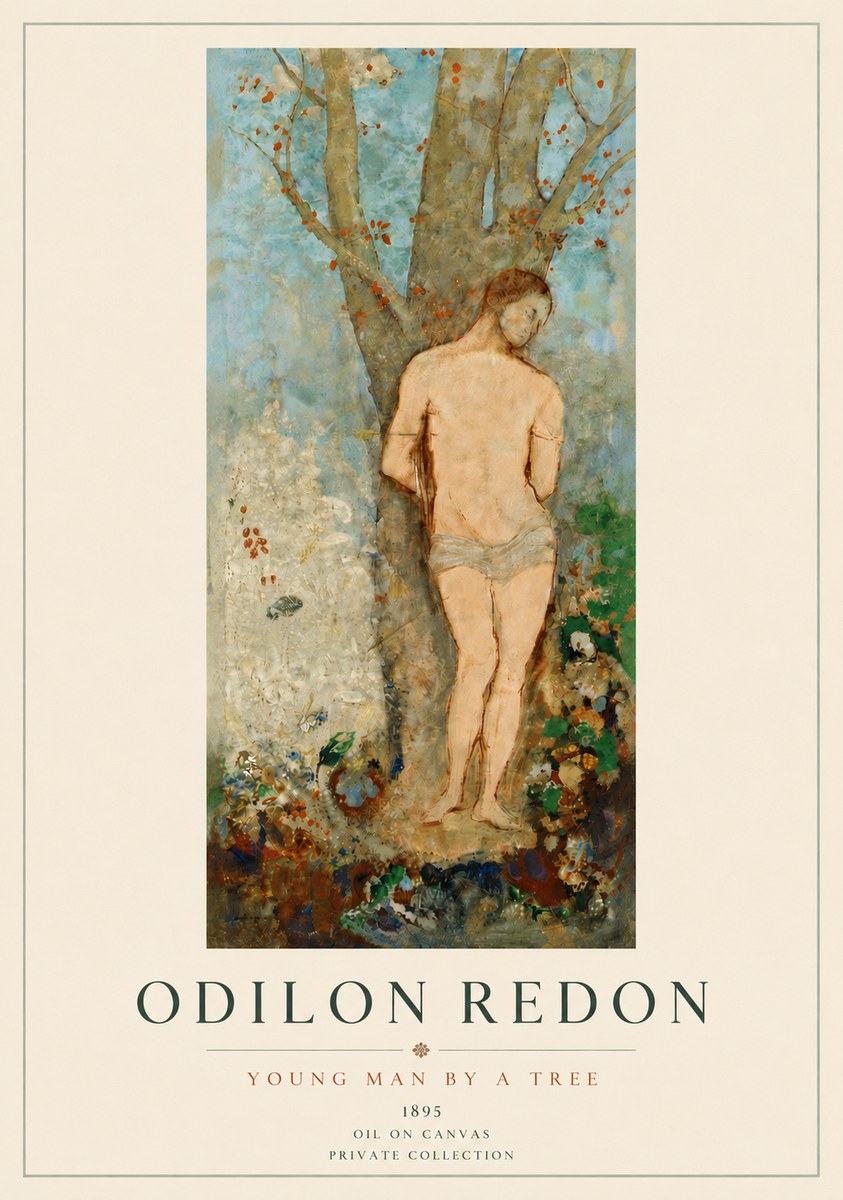 Odilon Redon Young Man by a Tree No5 - Juliste