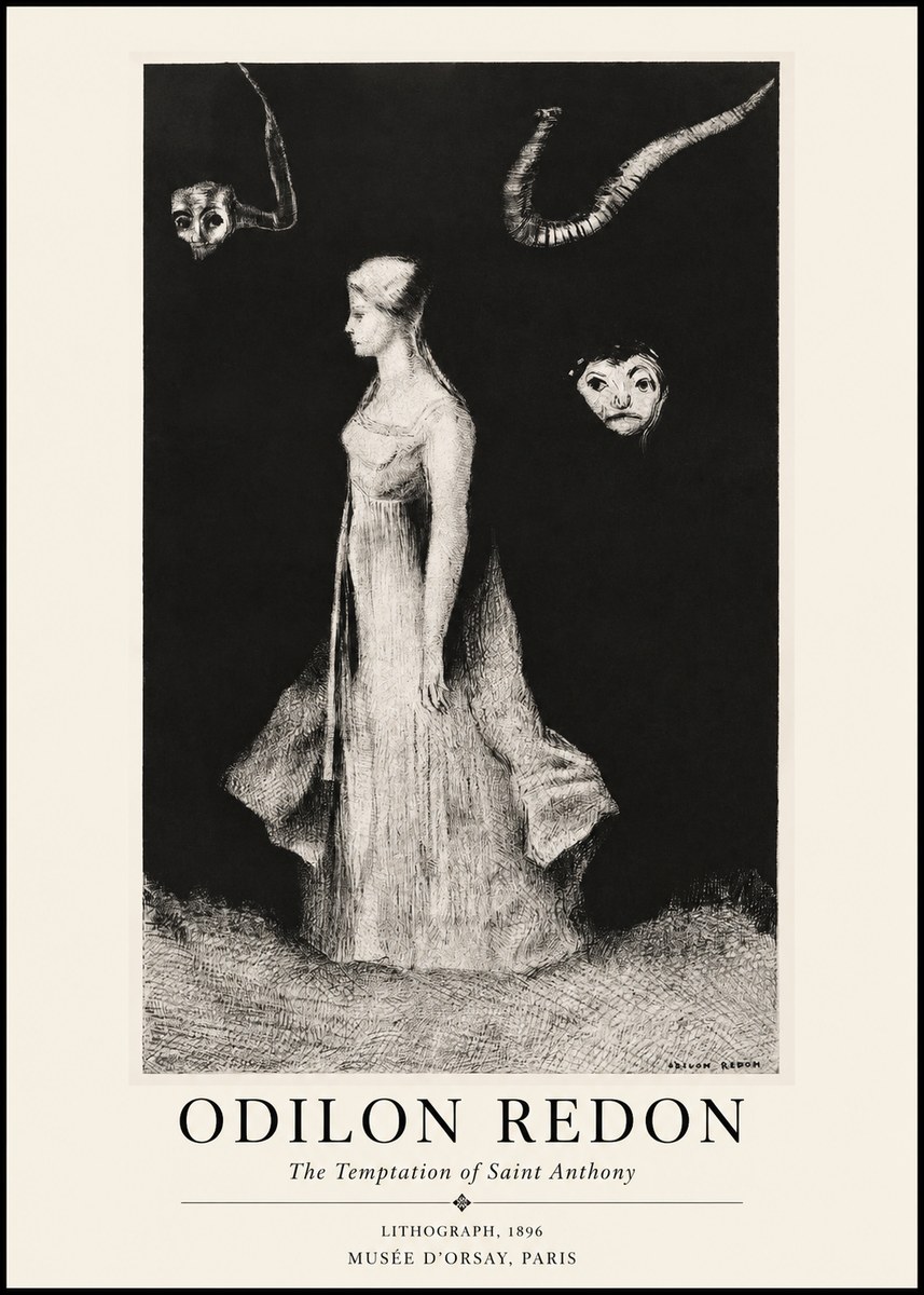 Odilon Redon The Temptation of Saint Anthony No1 - Juliste