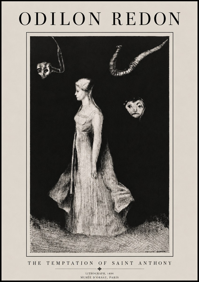 Odilon Redon The Temptation of Saint Anthony No3 - Juliste