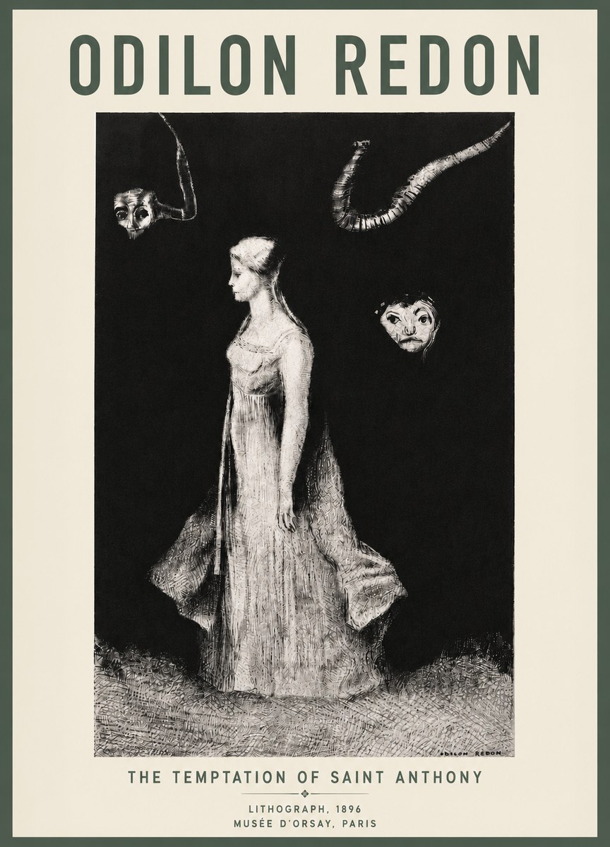 Odilon Redon The Temptation of Saint Anthony No4 - Juliste