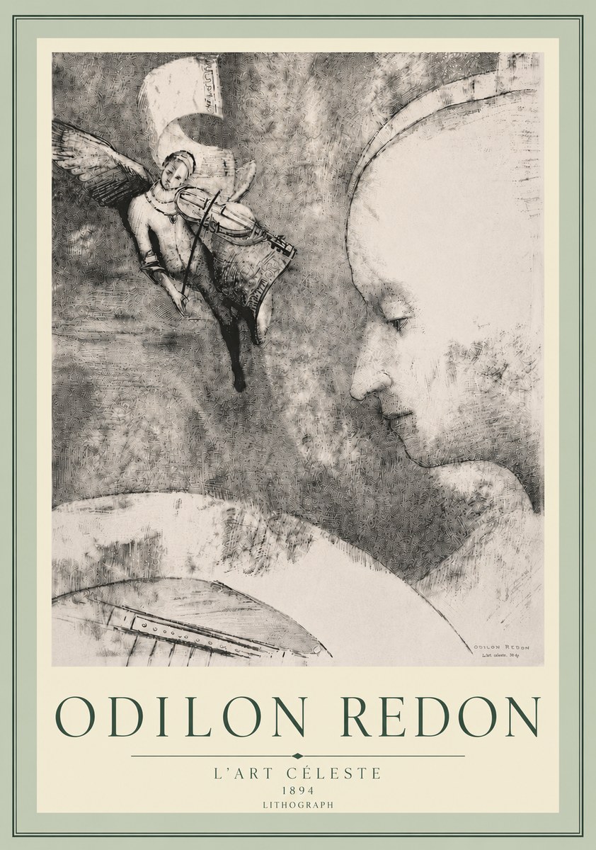 Odilon Redon L'art Céleste No5 - Juliste