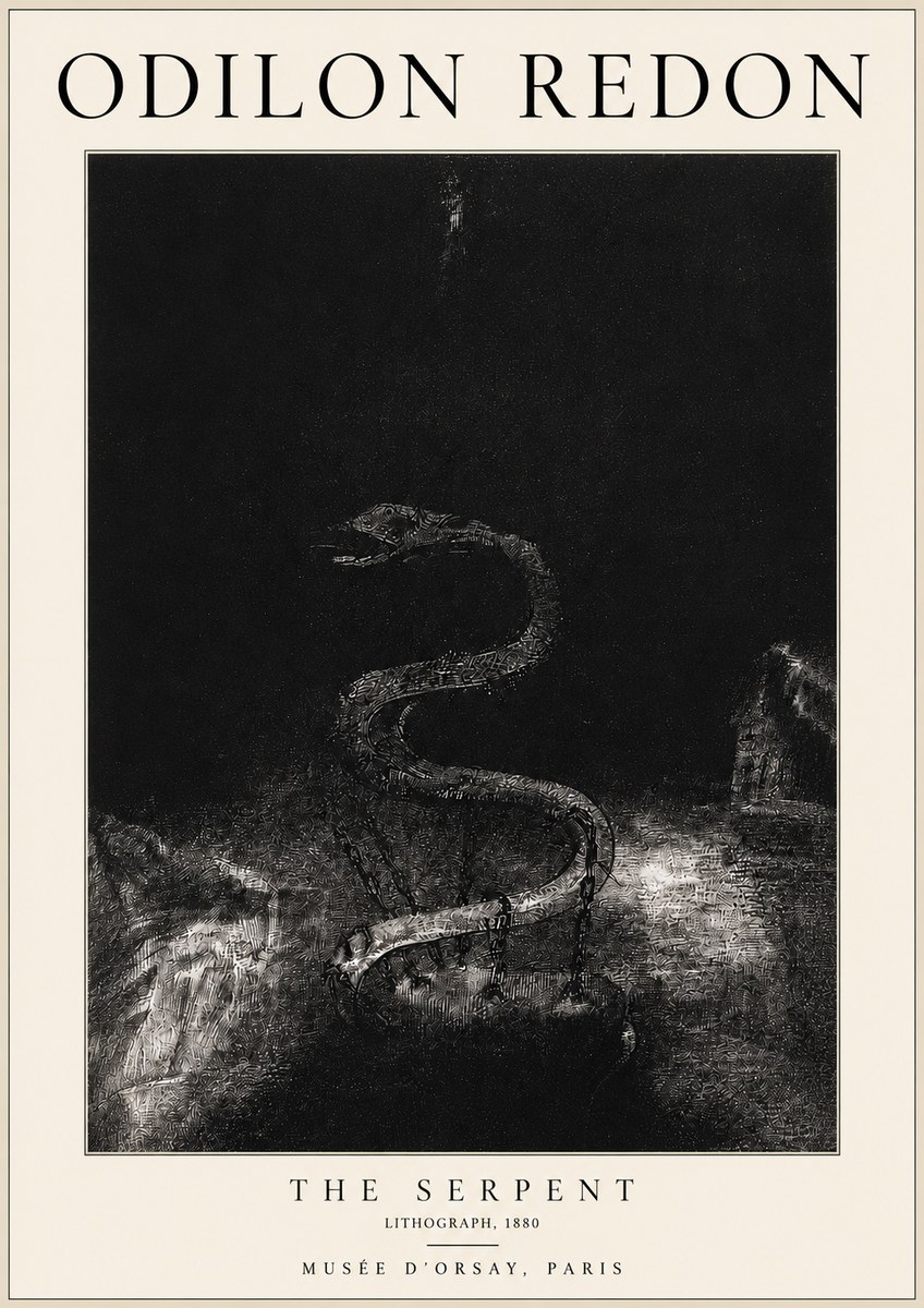 Odilon Redon The Serpent No3 - Juliste