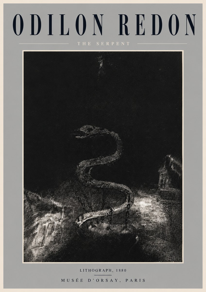Odilon Redon The Serpent No4 - Juliste